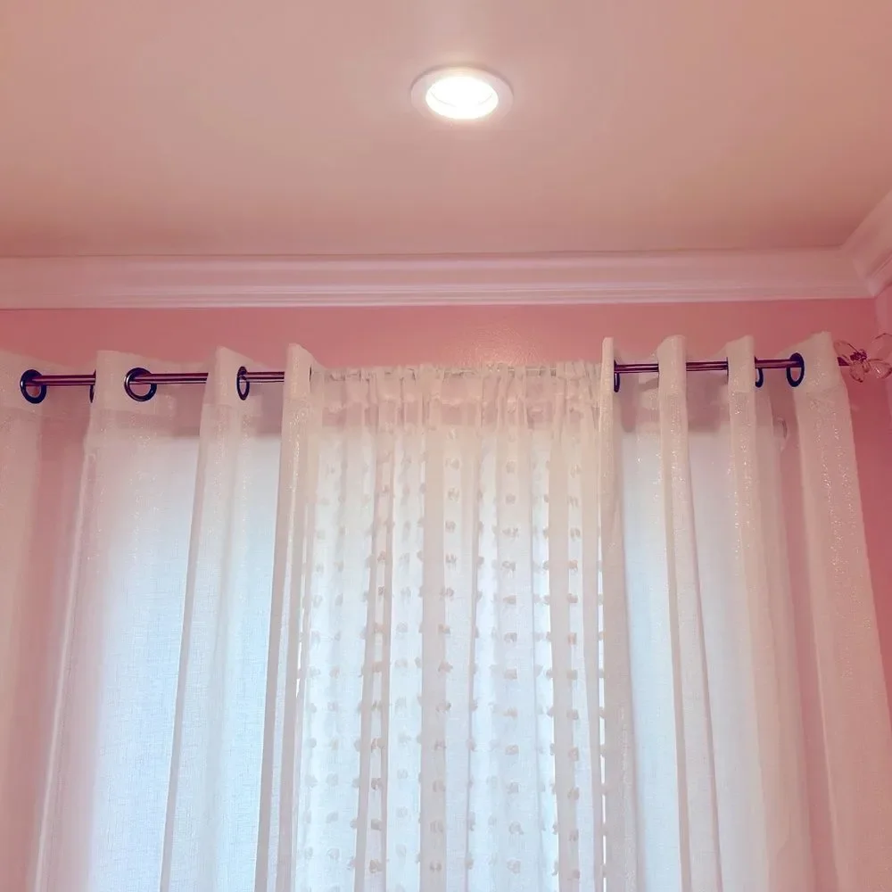 White and silver curtains